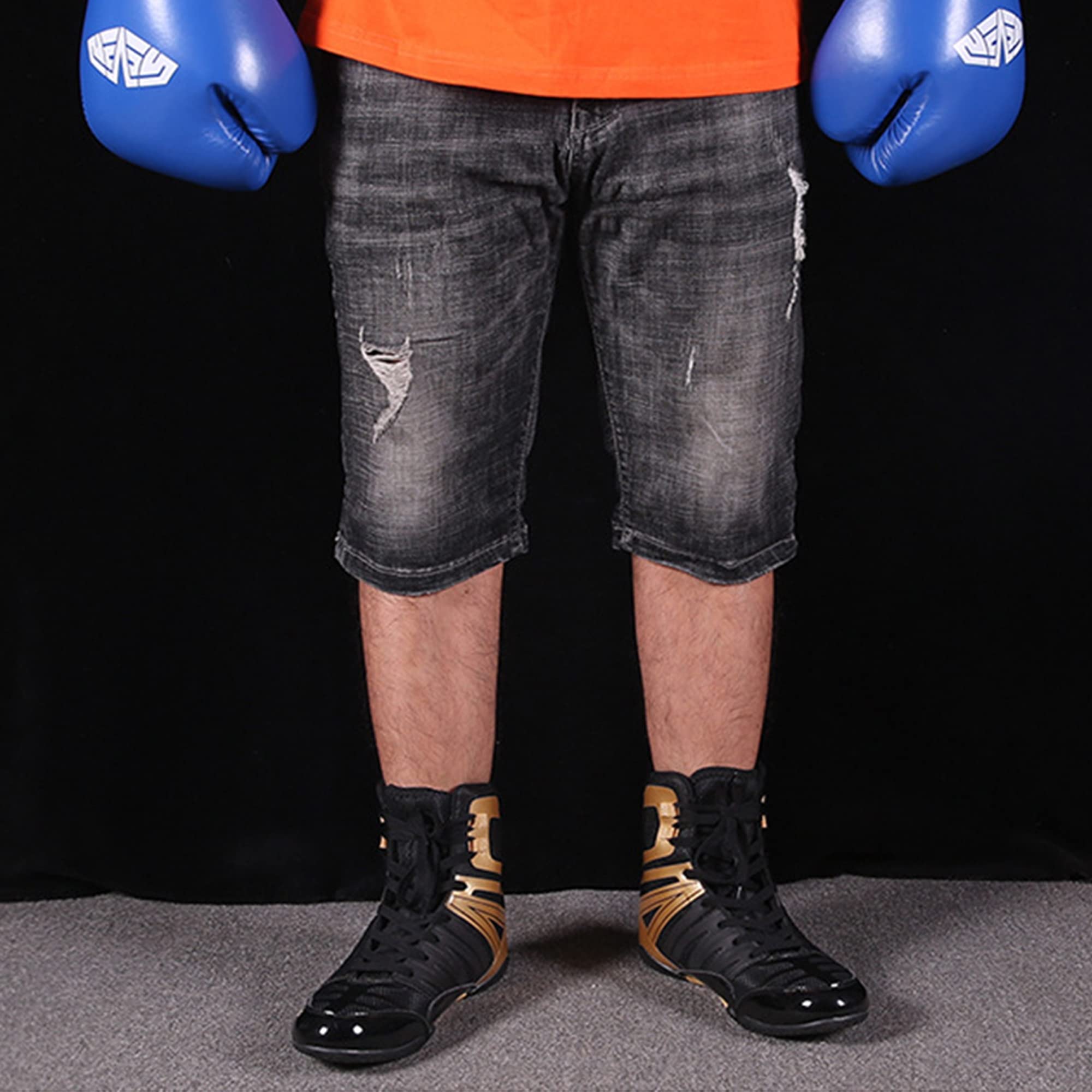 Męskie Buty bokserskie Damskie Buty zapaśnicze Trening fitness Buty bokserskie Oddychające lekkie,B,42 EU