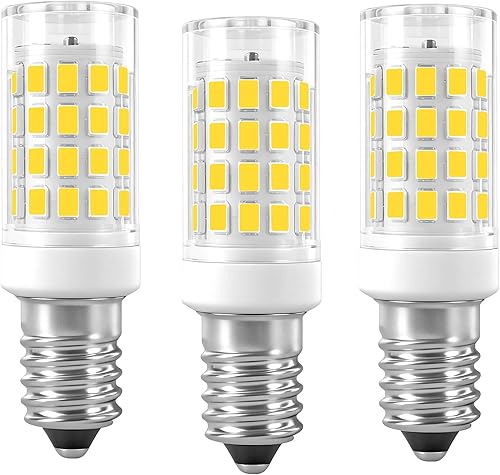 Bombillas LED E14, paquete de 3 bombillas E14 con base de tornillo europea para lámpara de vela de ventana eléctrica, bombilla de nevera E14