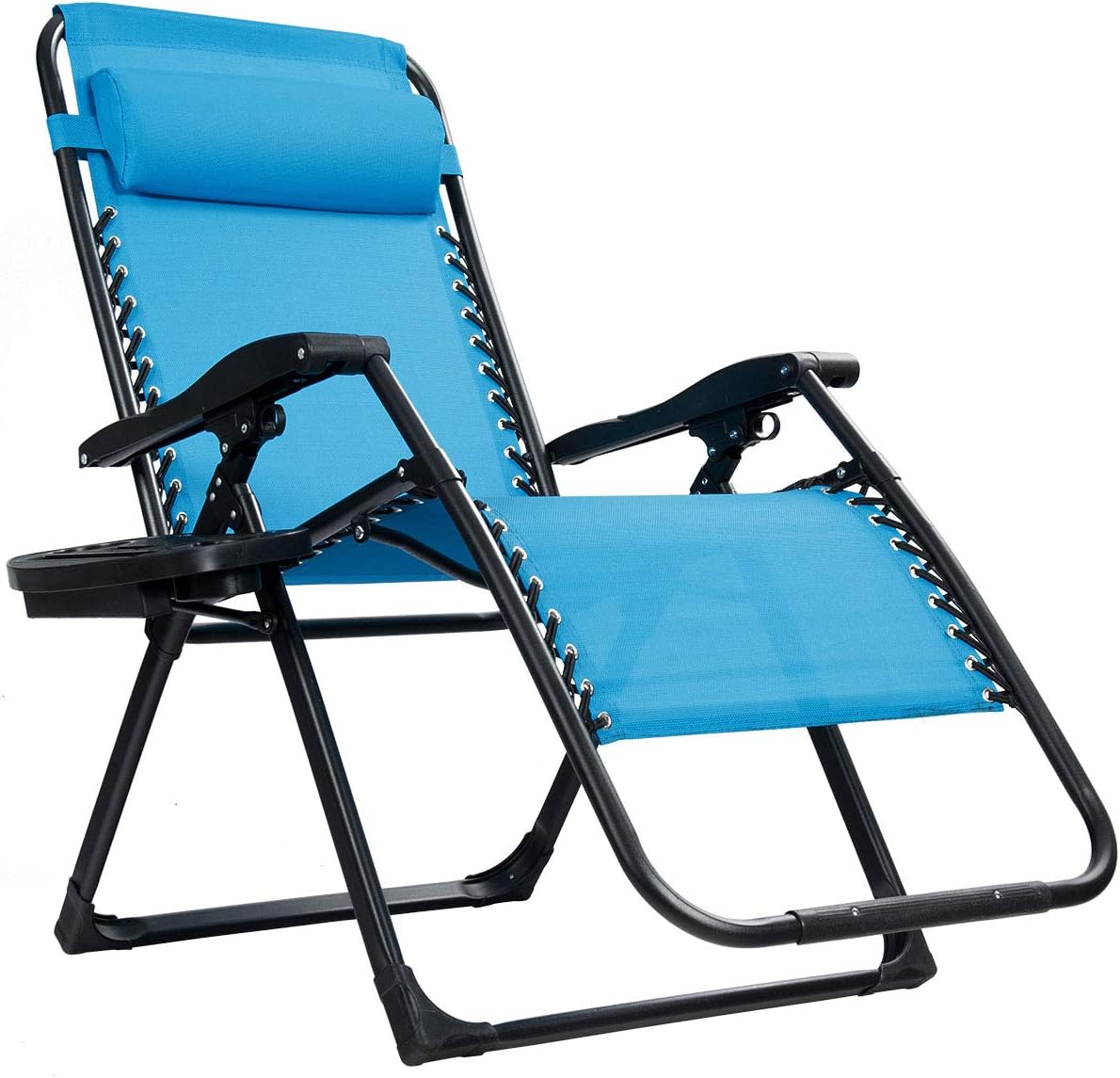 Goplus Zero Gravity Chairs, XLarge Outdoor Lounge Lawn Chair with Cup