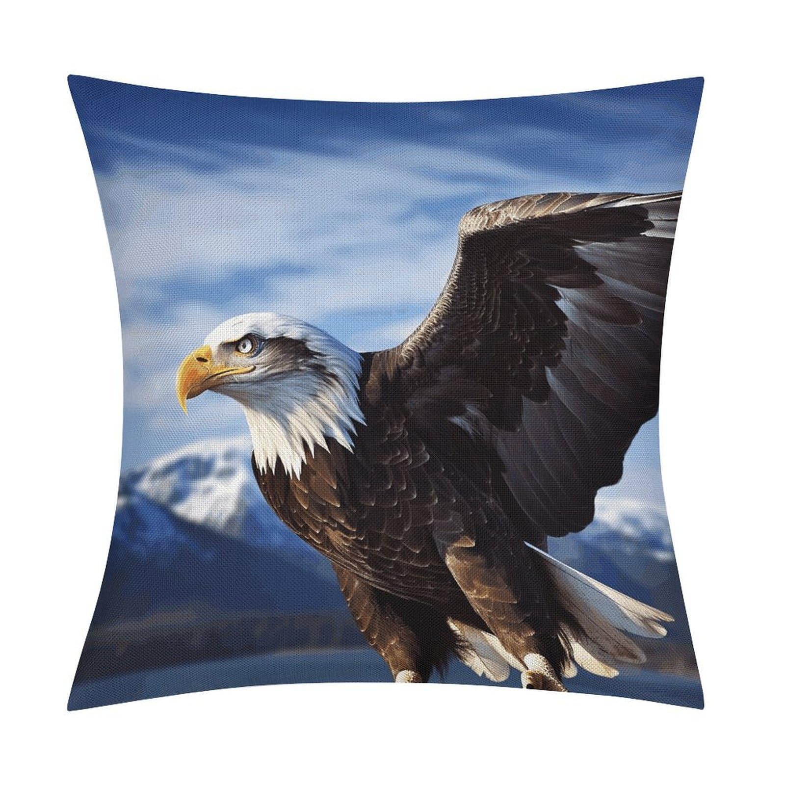Eagle1 Pillow Covers 18x18 Inch, Pillow Cases Boho Farmhouse, Throw Pillow Covers for Couch Sofa Bed Spring Home Decor