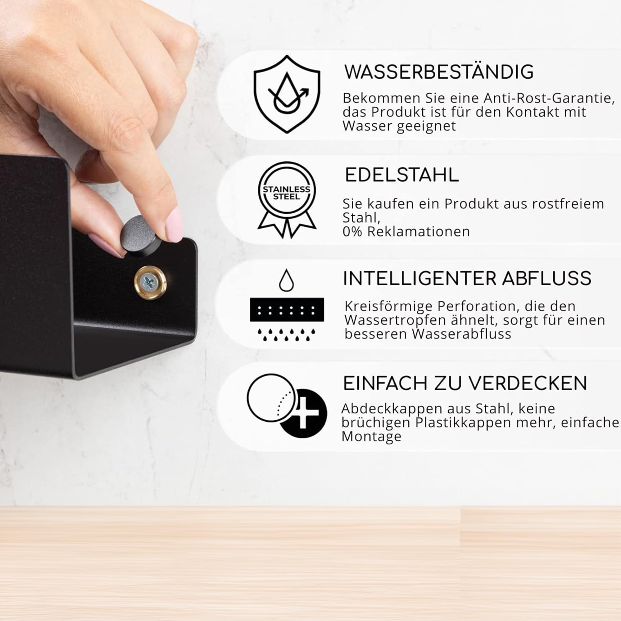 DABSTORY Doucheplank, badkamerrek, boren, douchemand, organizer voor DABSTORY Doucheplank, badkamerrek, boren, douchemand, organizer voor