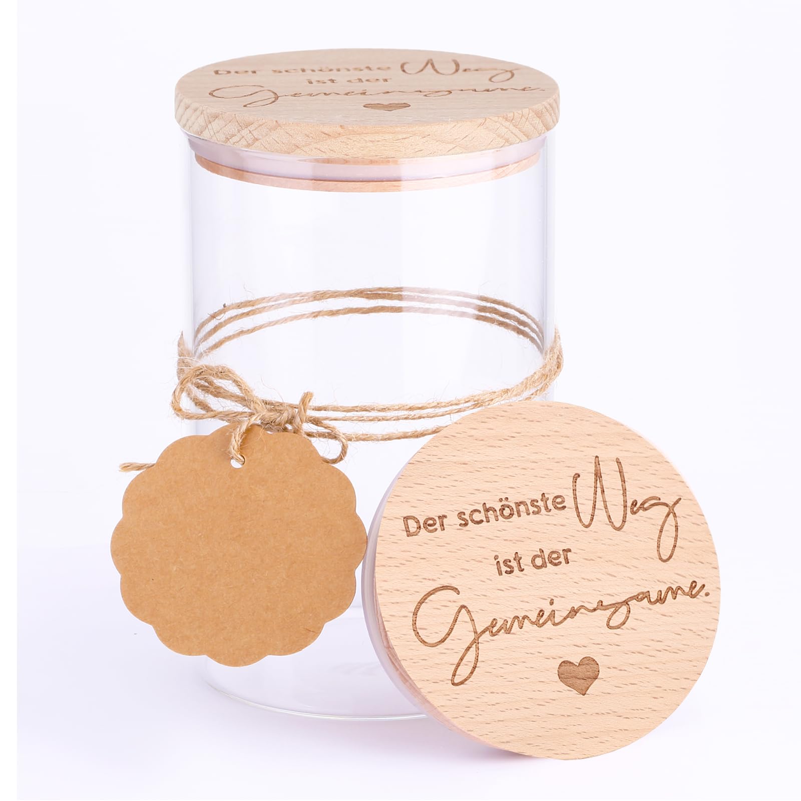 FreiSterne Abschiedsgeschenk Kollegen – Vorratsglas mit Holzdeckel, Abschied Rente Weihnachten Dankeschön Geschenke für Erzieherin, Kollegen, Hebamme, Erzieher, Lehrer, Geschenk Kita Kindergarten