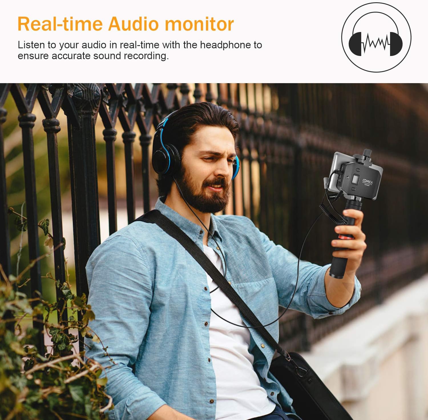 Gеt Chеар Prісе Wireless Smartphone Microphone, Comica CVM-WS50A UHF 6 Channels,Built-in Battery,Bluetooth Remote Control,Universal Smartphone Clamp,Wireless Microphone for iPhone,Samsung,Huawei Live-Stream,Vlogging