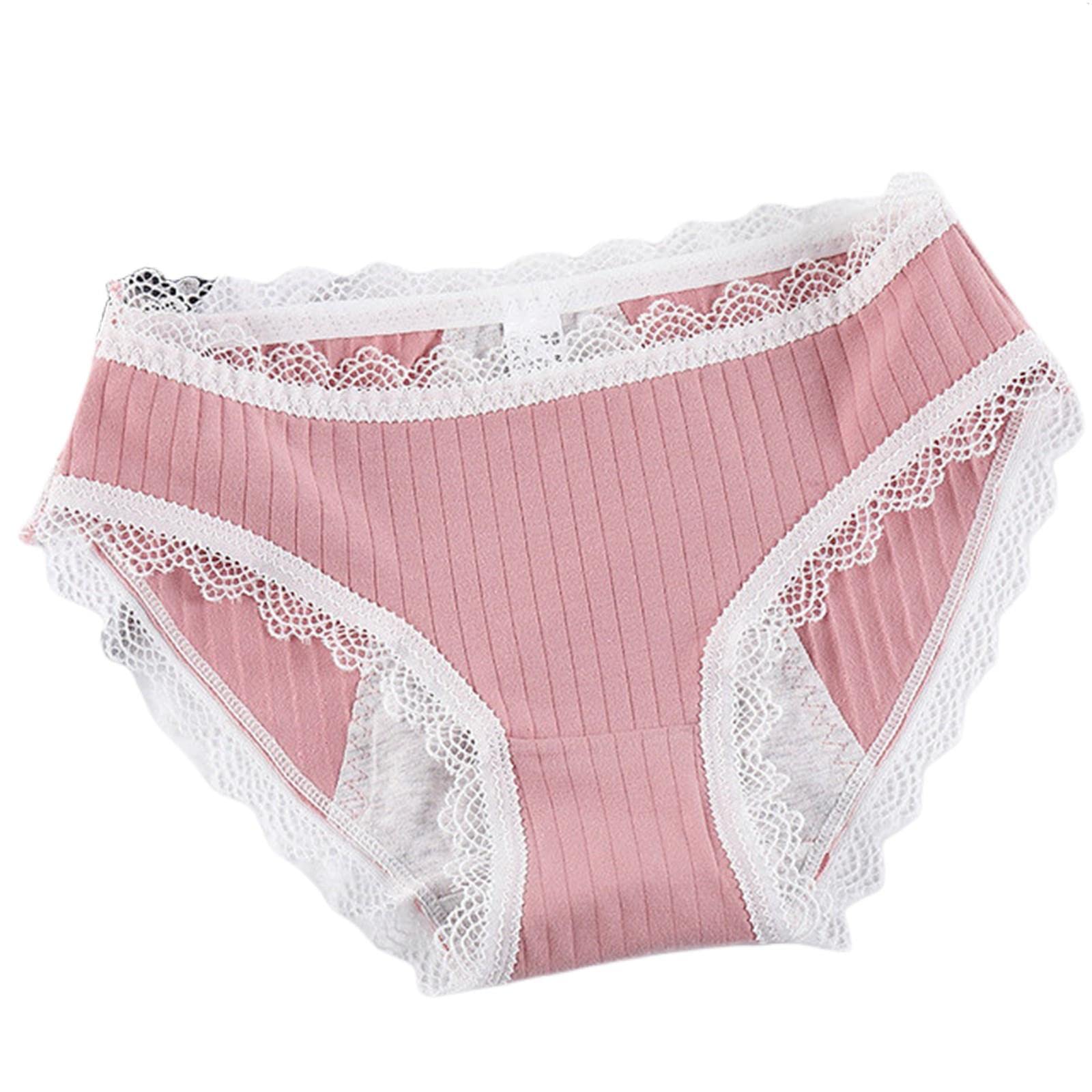 Unterhosen Damen 3 Packs Lady Leak Proof Menstruation Slips-Dark Pink,L