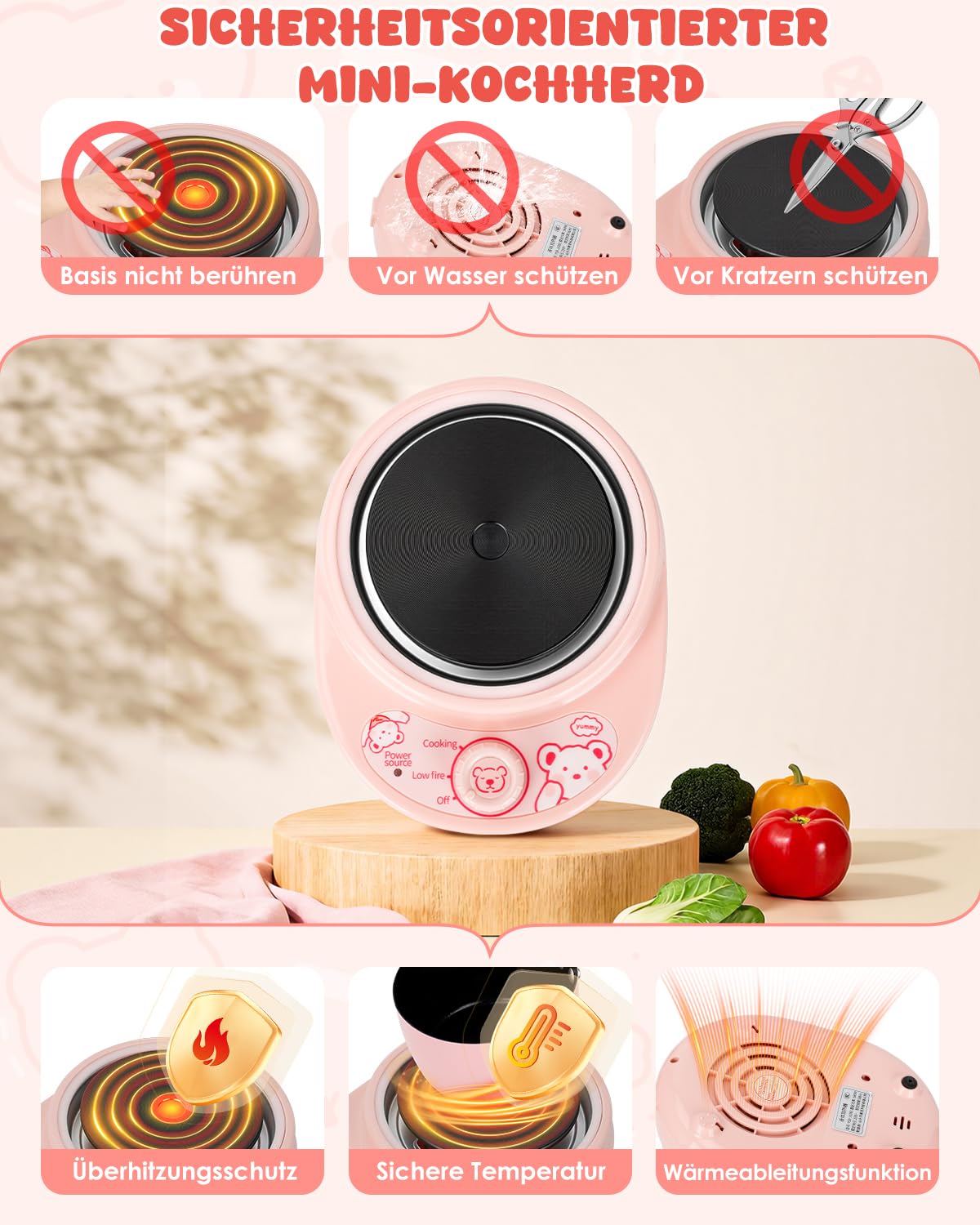 Juego de cocina para niños, 42 piezas, accesorio completo para la cocina de los niños, con juego completo de ollas para 8-12 años, para cocinar y preparar (rosa claro)