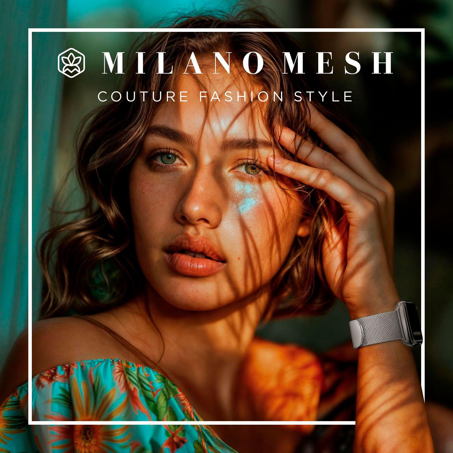 ONEFLOW Milano bransoletka z siateczki, kompatybilna z Apple Watch Milanaise, metalowa bransoletka, elegancka bransoletka mediolańska ze stali nierdzewnej, magnetyczna bransoletka iWatch metalowa