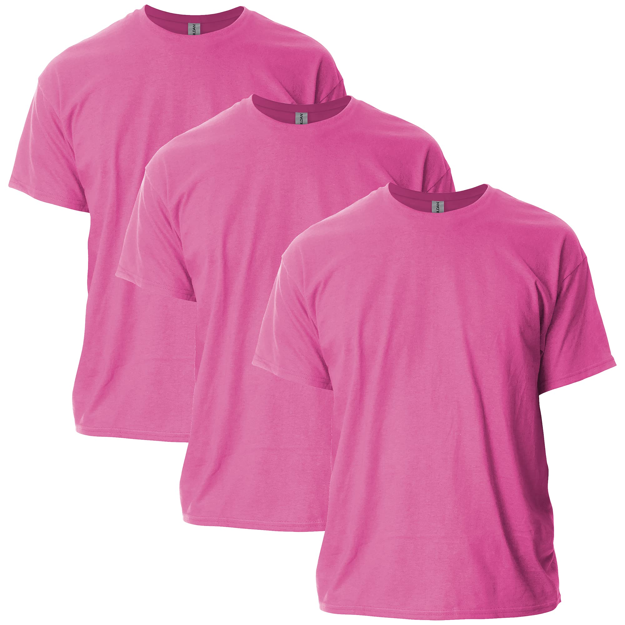 Gildan Men's Ultra Cotton T-Shirt, Style G2000, Multipack, Heliconia (3-Pack), XL (Pack of 3)
