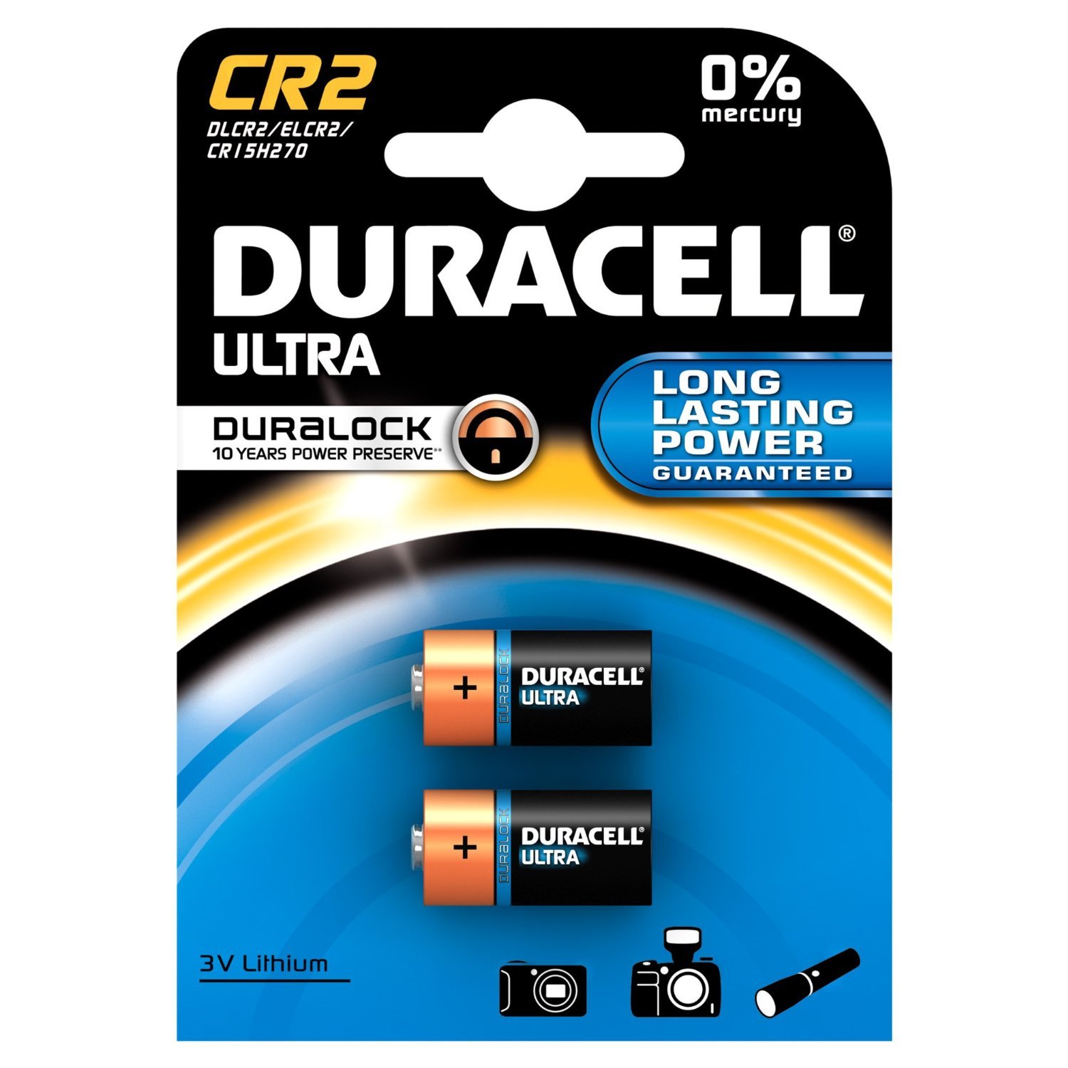 DURACELL Lot de 5 blisters lot de 2 Piles photo Lithium Ultra CR2