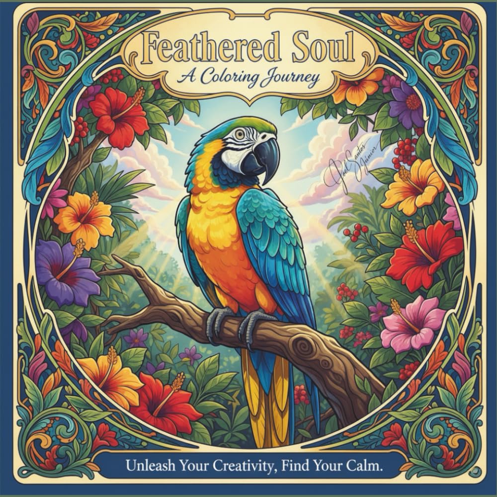 Feathered Soul: A Coloring Journey