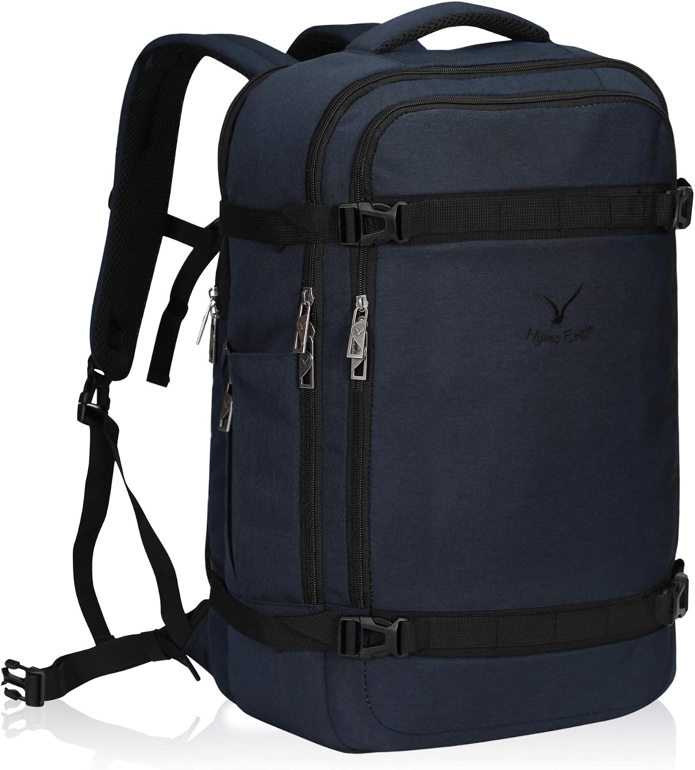 Hynes Eagle 40L Travel Backpack Airline Approved Carry on Backpack Weekender Bag for Women Men, Dark Blue