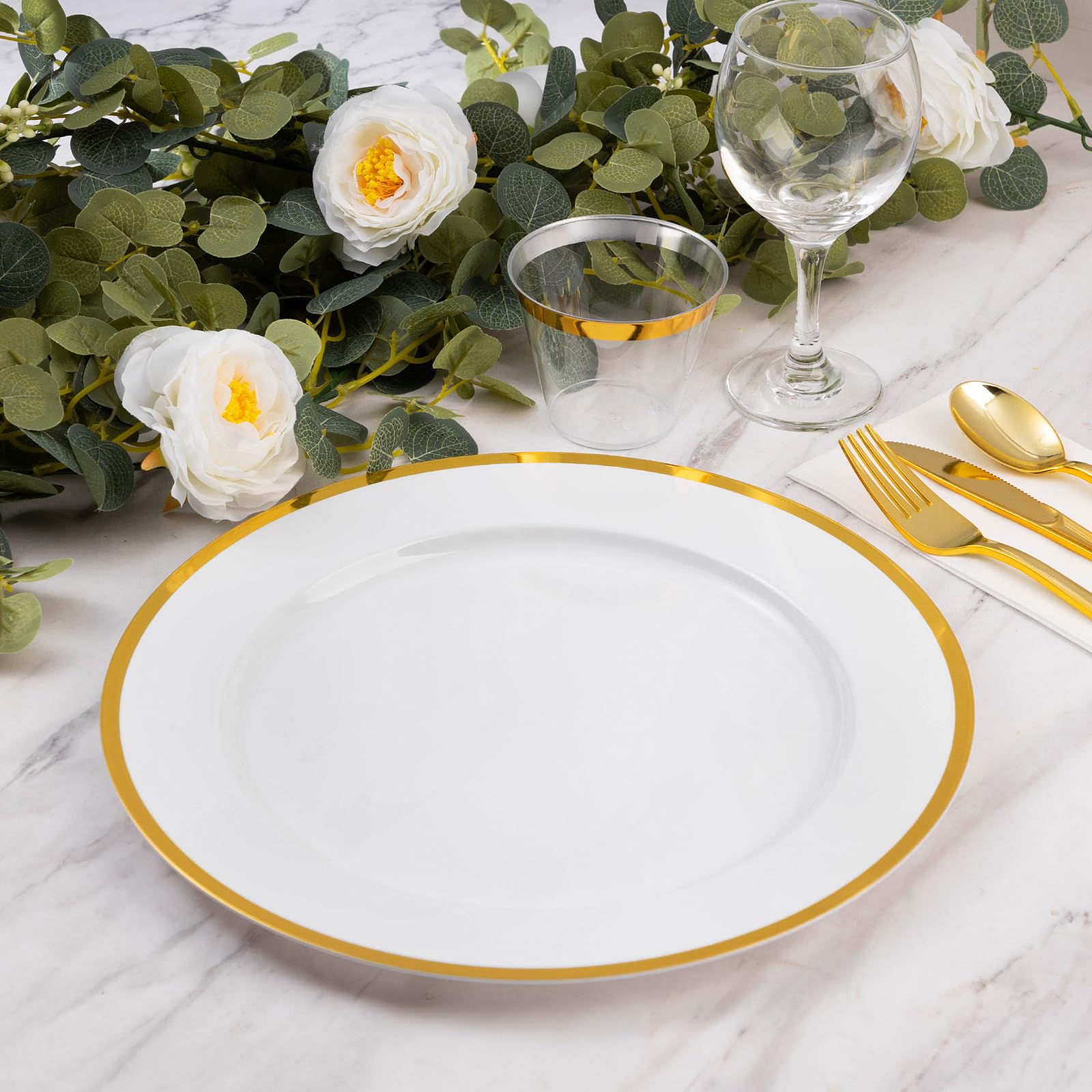 Charger Plate Nicunom 12 Pack Gold s, 13 Inch Round Charger Plates