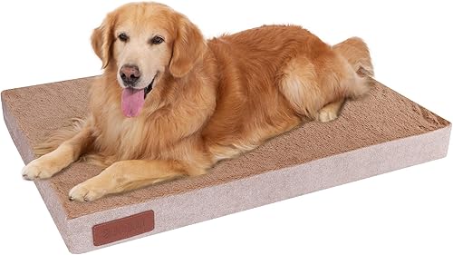 Miniatura 1 de Cama impermeable para perro, camas ortopédicas para perros con funda extraíble lavable, espuma para jaula de huevos para mayor apoyo, máxima