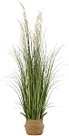 VEVOR Artificial Grass Plant, 47 inch Reed Flower Grass in Pot, Premium PVC Faux Fake Greenery Shrubs Plant for Indoor Outdoor House Home Garden Office Room Décor, Housewarming, 1 Pack Green