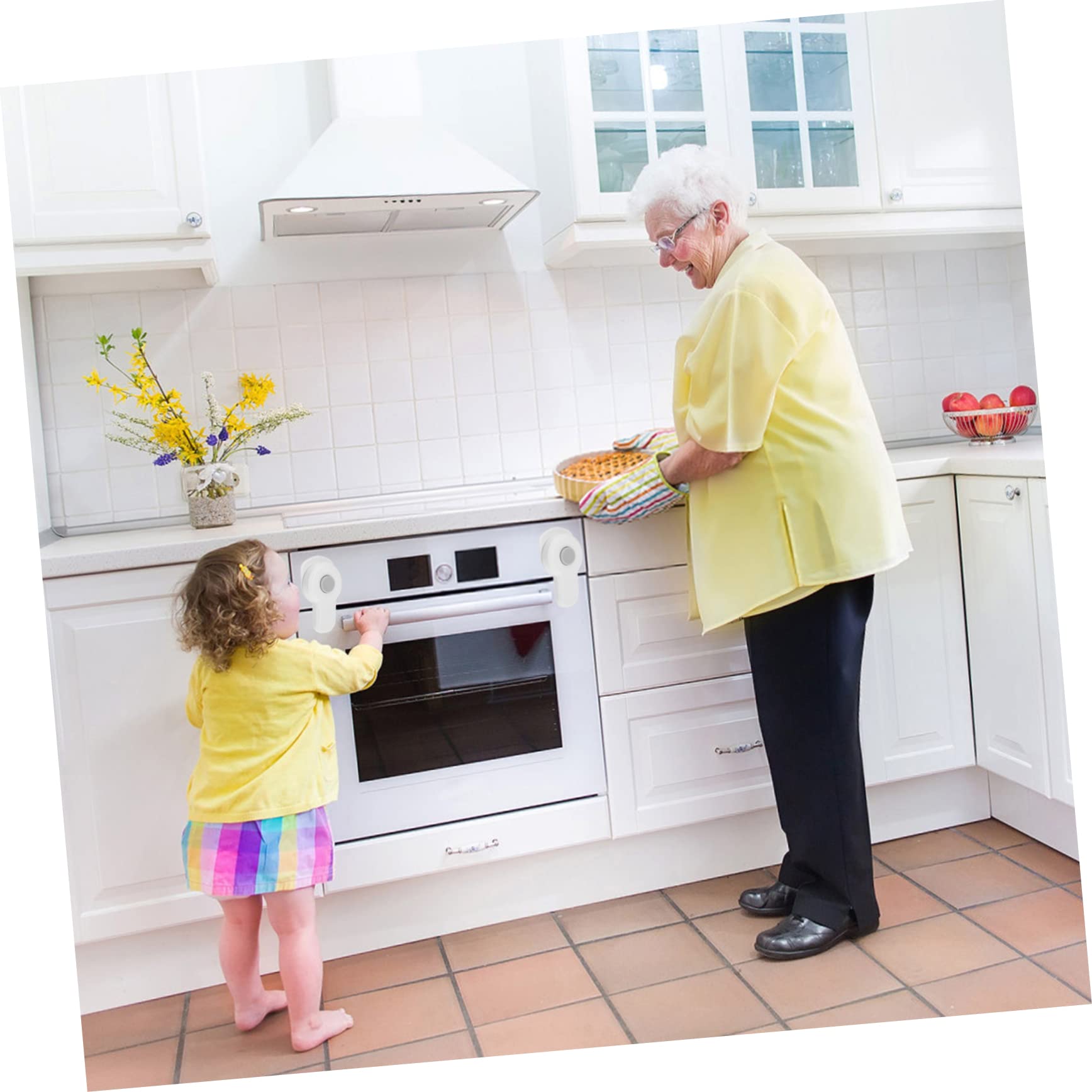 Toyvian 10pezzi Blocco Sicurezza Per Forno Per Chiusura Pratica e Resistente Installazione Facile Con Design Adesivo Protezione Sicura Per Piccoli e Affidabile