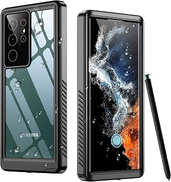 for Samsung Galaxy S22 Ultra Case Waterproof, Built in Screen Protector 360 Full Body Heavy Duty Shockproof IP68 Waterproof Galaxy S22 Ultra Case for Samsung S22 Ultra 5G 6.8 inch Black