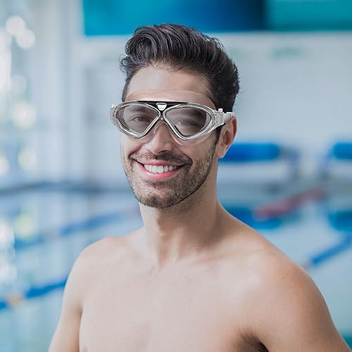 Miniatura 6 de OutdoorMaster Máscara de natación - Máscara de natación de visión amplia y gafas antivaho impermeable A-Negro