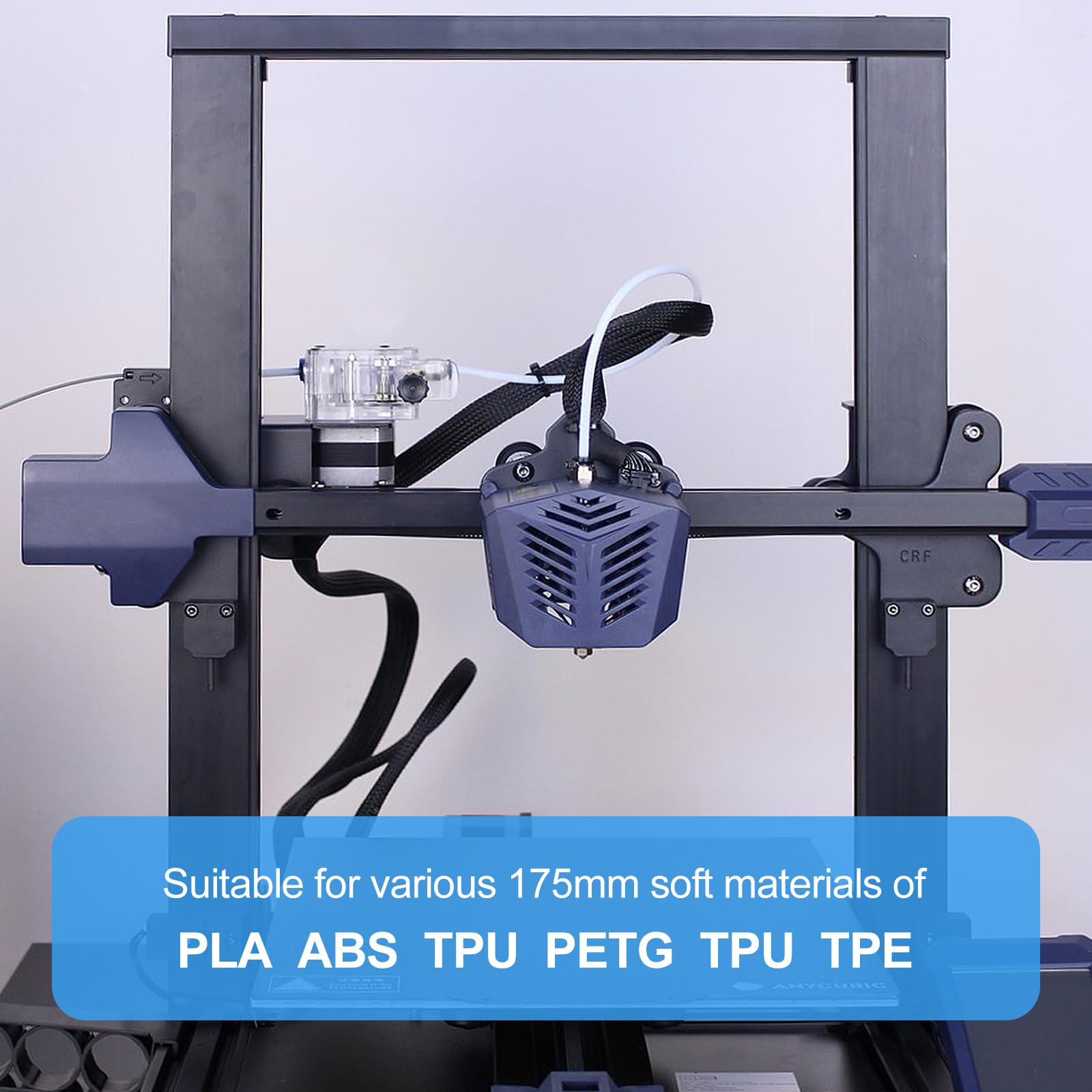 EFUTURETIME Kit Estrusore Bowden a Doppia Trasmissione Trasparente con Motore Passo-Passo Nema 17 2 Fasi 4 Fili 1,8 Gradi per Stampante 3D Anycubic Tevo Tornado Cr10, per 1,75 mm Pla Abs Tpu Petg