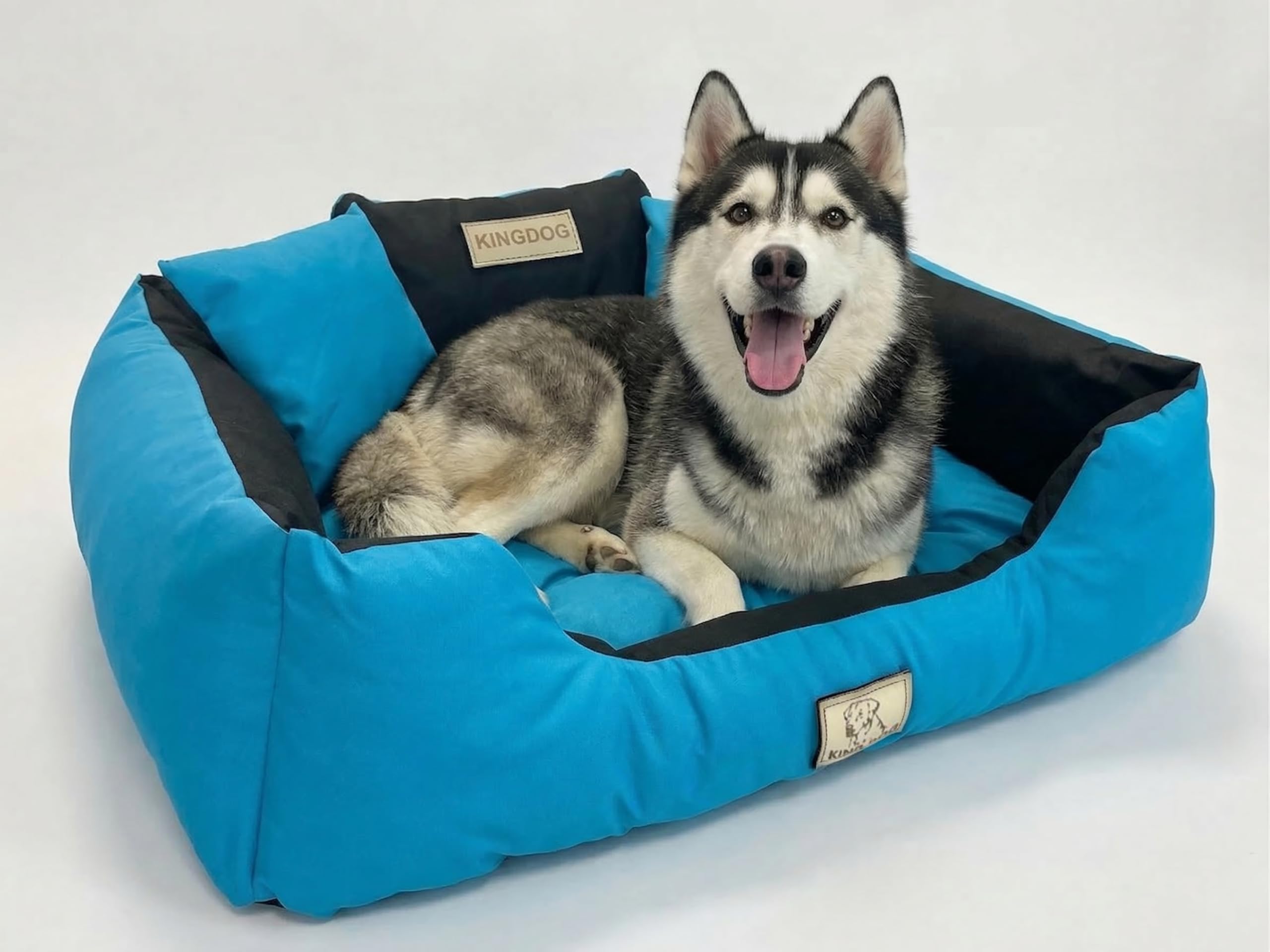 Codura Waterproof Dog Bed – Premium Silicone Fibre Fill Plush Cushion - Tear & Scratch Proof - Anti-Allergic Machine Washable - Handmade Polish Quality - Multiple Sizes & Colours -KING DOG