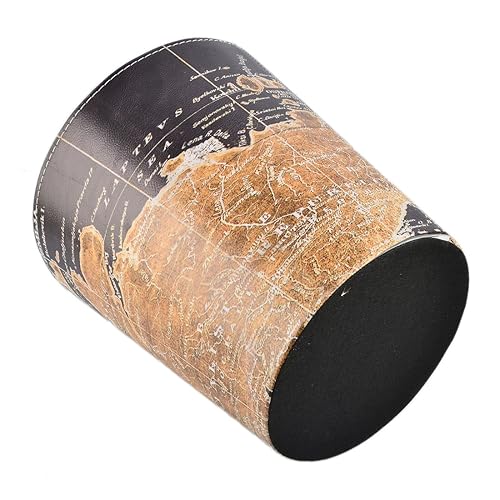 Vista 118 de Papelera, Retro Estilo Europeo Hogar Oficina en Casa Redondo de Cuero de la PU Papelera de Papelera Cubo de Basura Cubo de Basura Papelera Papelera
