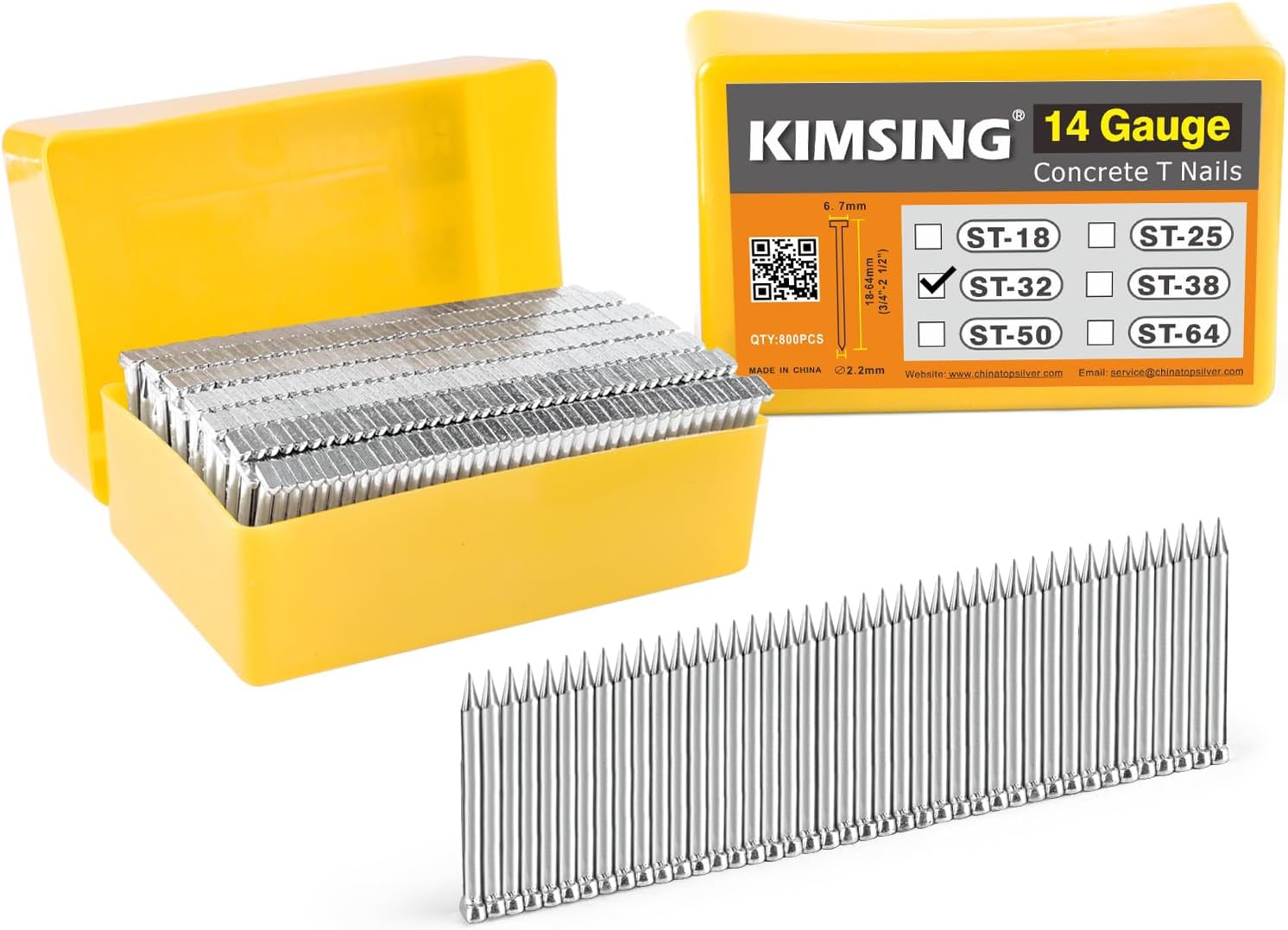 Bundle of ST38 T Nailer and 1-1/4" (32 mm) T Nails 800 PCS/Box