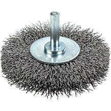 Forney 72254 Wire Wheel Brush, Coarse Crimped with 1/4" Round Shank, 3"