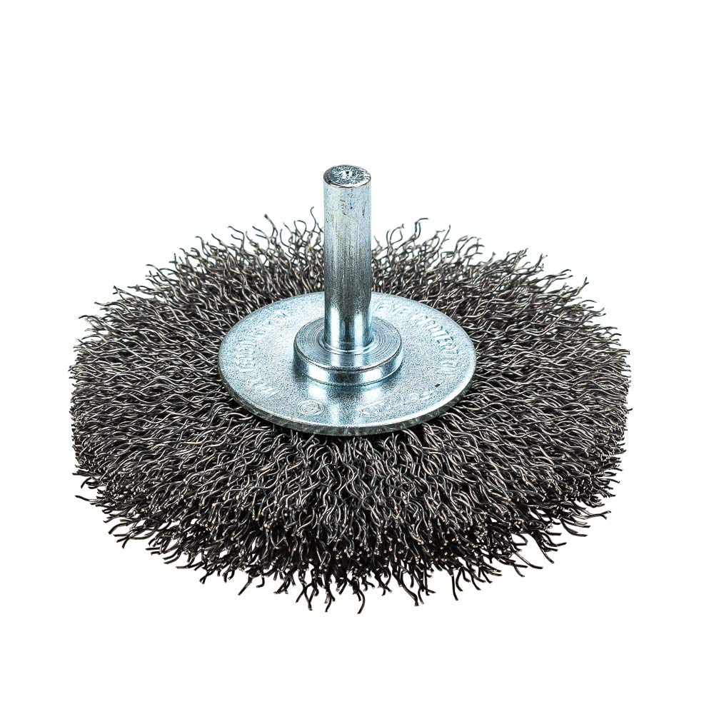 Forney 72254 Wire Wheel Brush, Coarse Crimped with 1/4" Round Shank, 3" (Pack of 6)