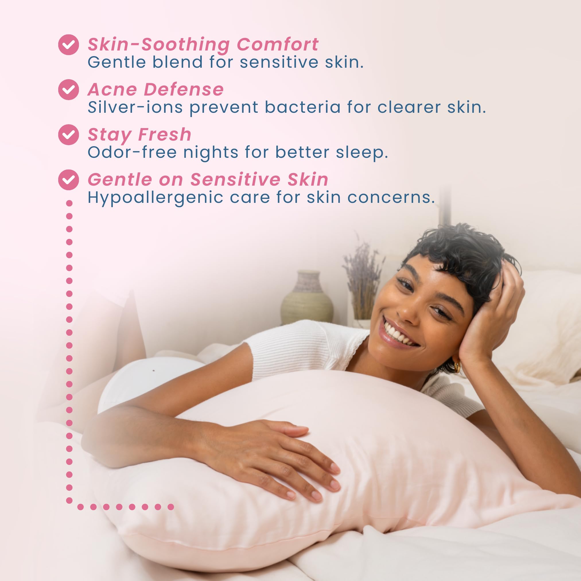 Clean Skin Club Pillowcases (2, Pink, Standard) - Image 3