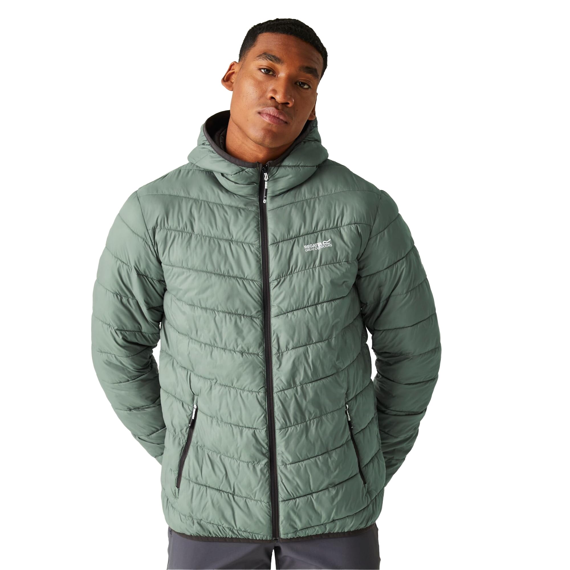 Regatta Men's Hooded Hillpack II Jacket Veste matelassée à capuche HillPack II Packaway pour hommes Homme (lot de 1)