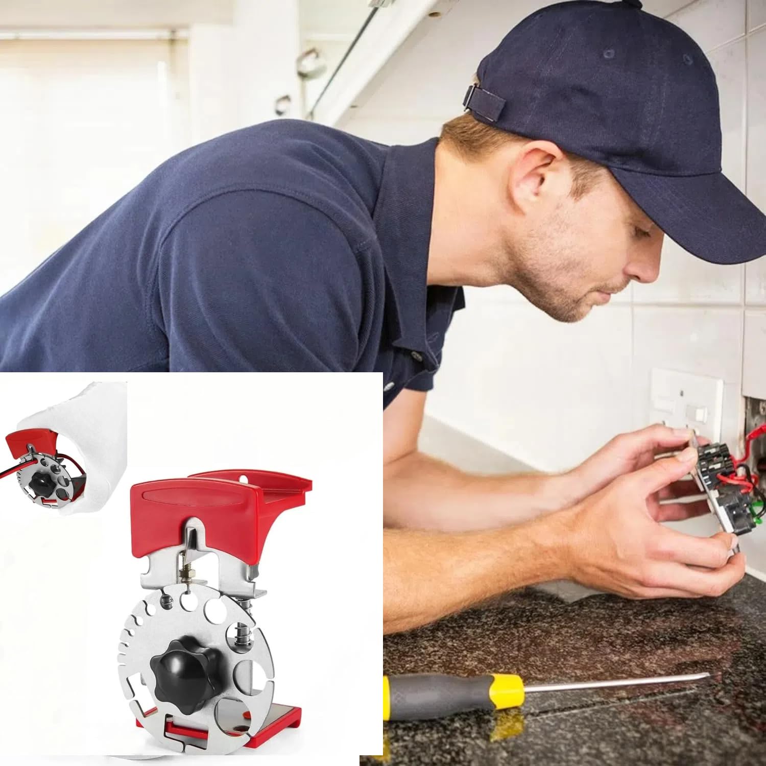 Pelacables Mano Universal,Peladora Manual Alambre De Cobre Herramienta,Pelacables Multifuncional Profundidad De Corte Ajustable,para Pelar y Cortar Cables 2 en 1 Para Cables de Diferentes Diámetros