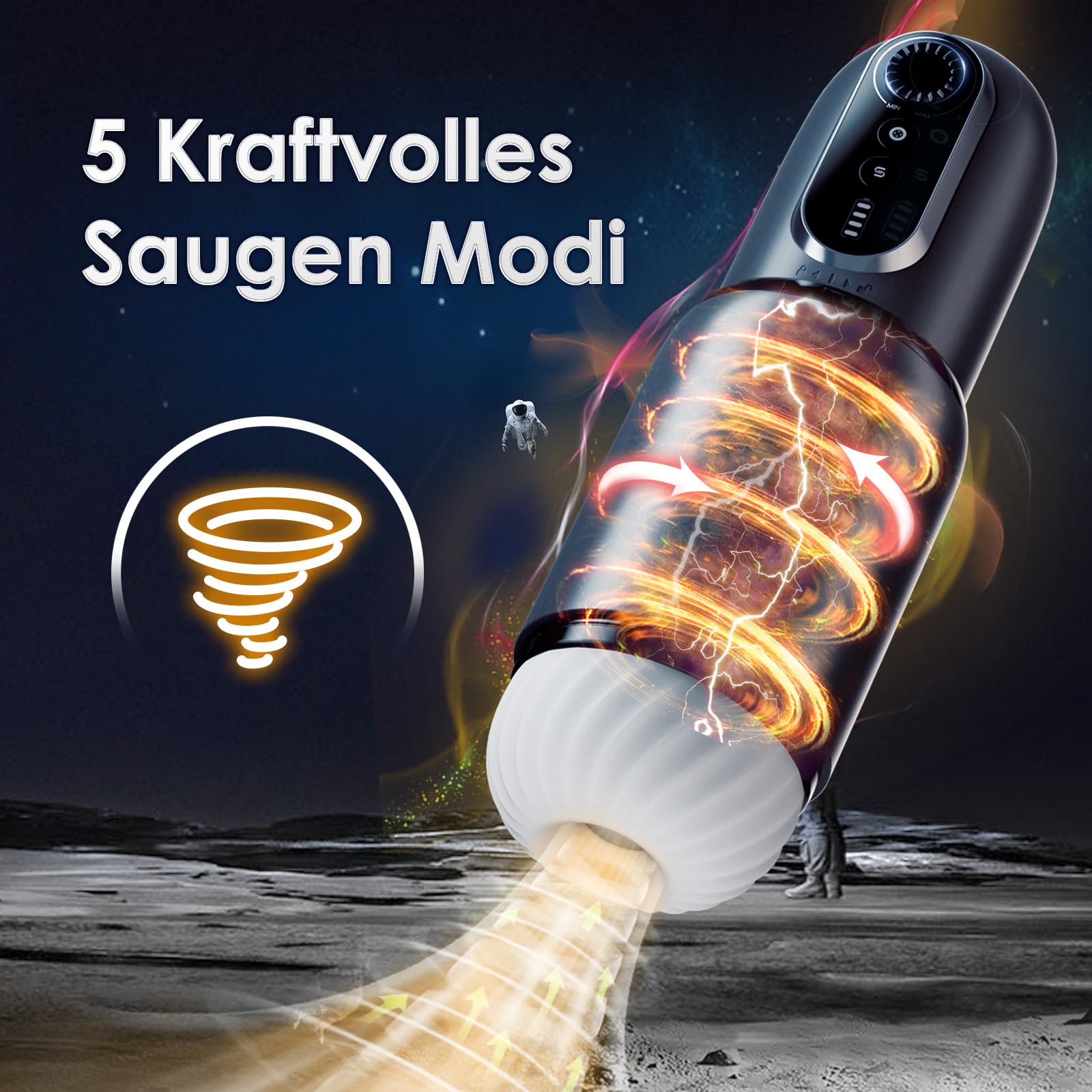 Mini Starke Massagestab, Silikon Massagegerät mit 10 Vibrationsmodi und Masturbieren für Männer Elektrisch, Masturbator Sex Spielzeug für die Männer