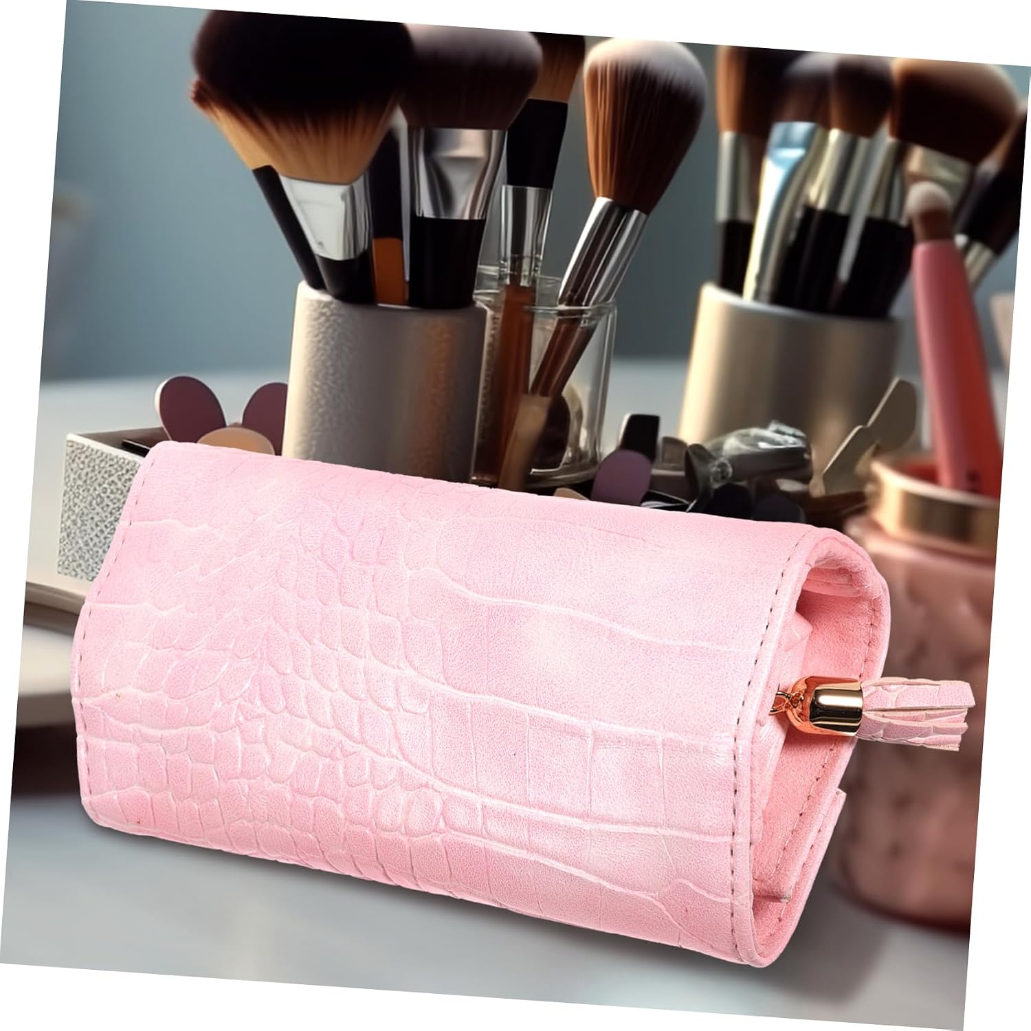 Travel Jewelry Organizer Roll Portable Jewelry Holder for Necklaces Rings Earrings Compact Storage Pouch for Travel and Pattern