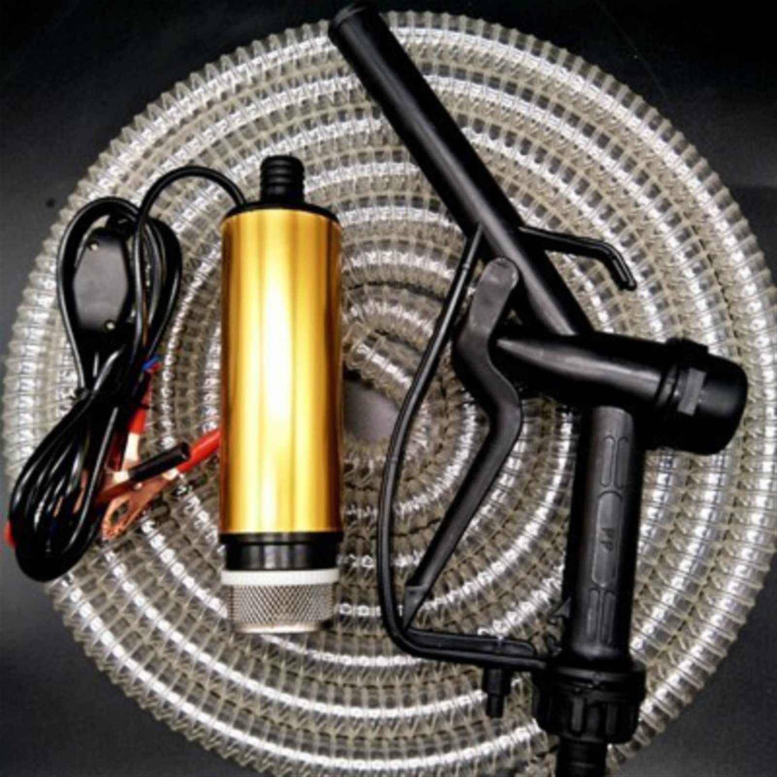 Mini Bomba pequeña Bomba de Aceite de 12 V Bombeo Sumergible Bombas Diesel Flujo de 30 l/min 5m Cable de alimentación Mini Campo de Campo for Bomba de Agua 12V