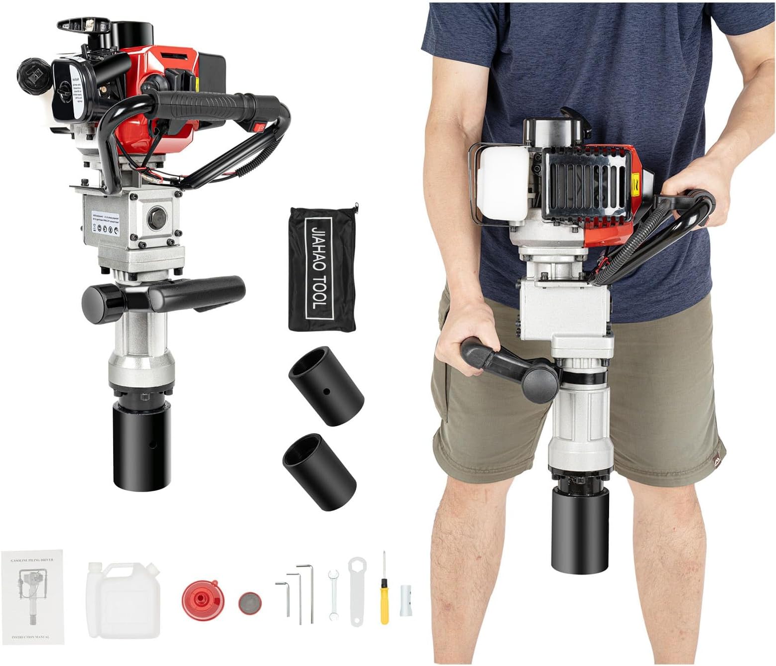 Amazon.com: GAS T Post Driver Lightweight Handheld 2 Stroke Gasoline ...