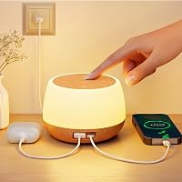 Görvitor érintésérzékeny asztali lámpa USB töltéssel, 8 szín, dimmer, éjszakai fény 1