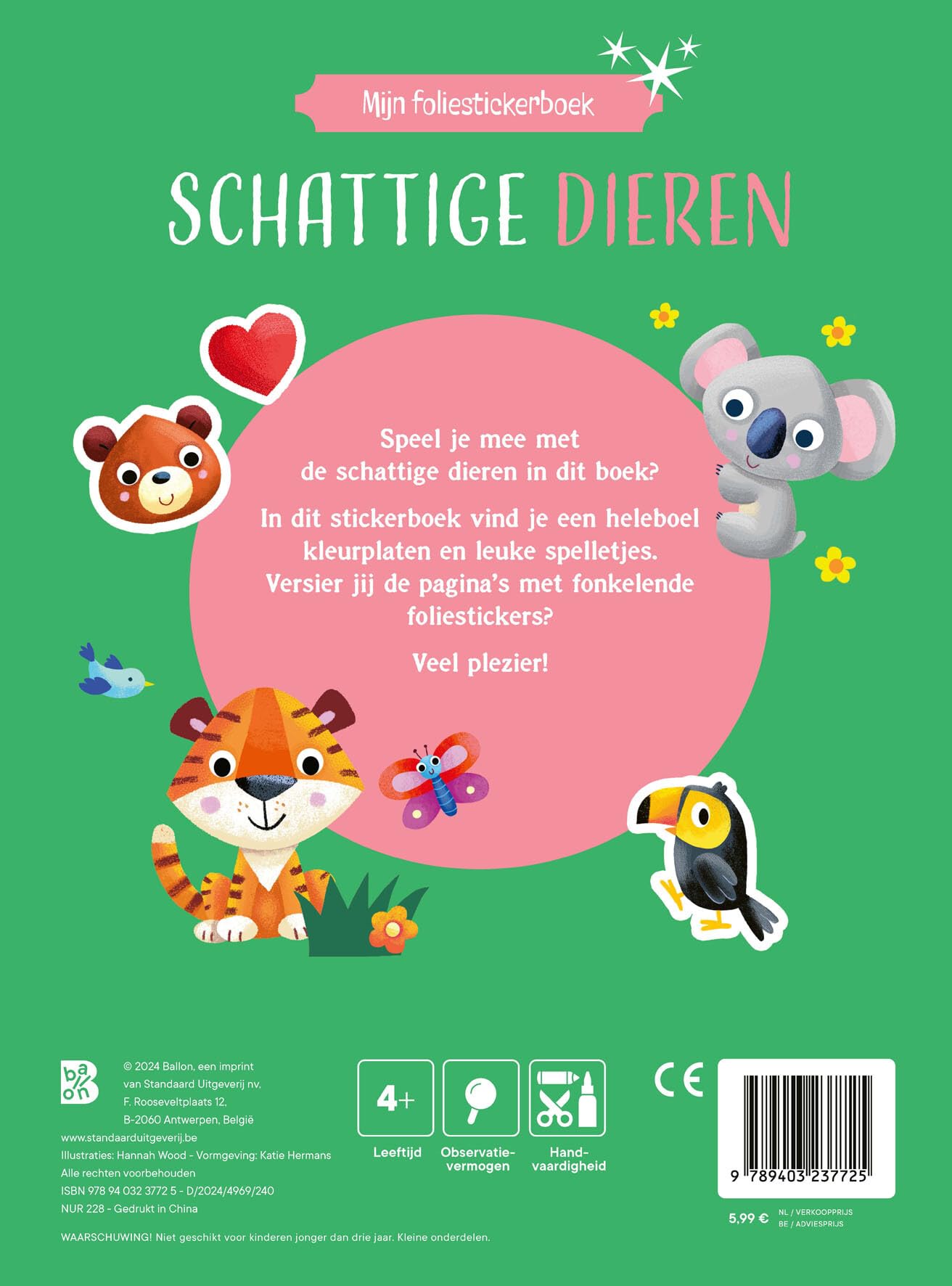 Schattige dieren (Mijn foliestickerboek, 1)