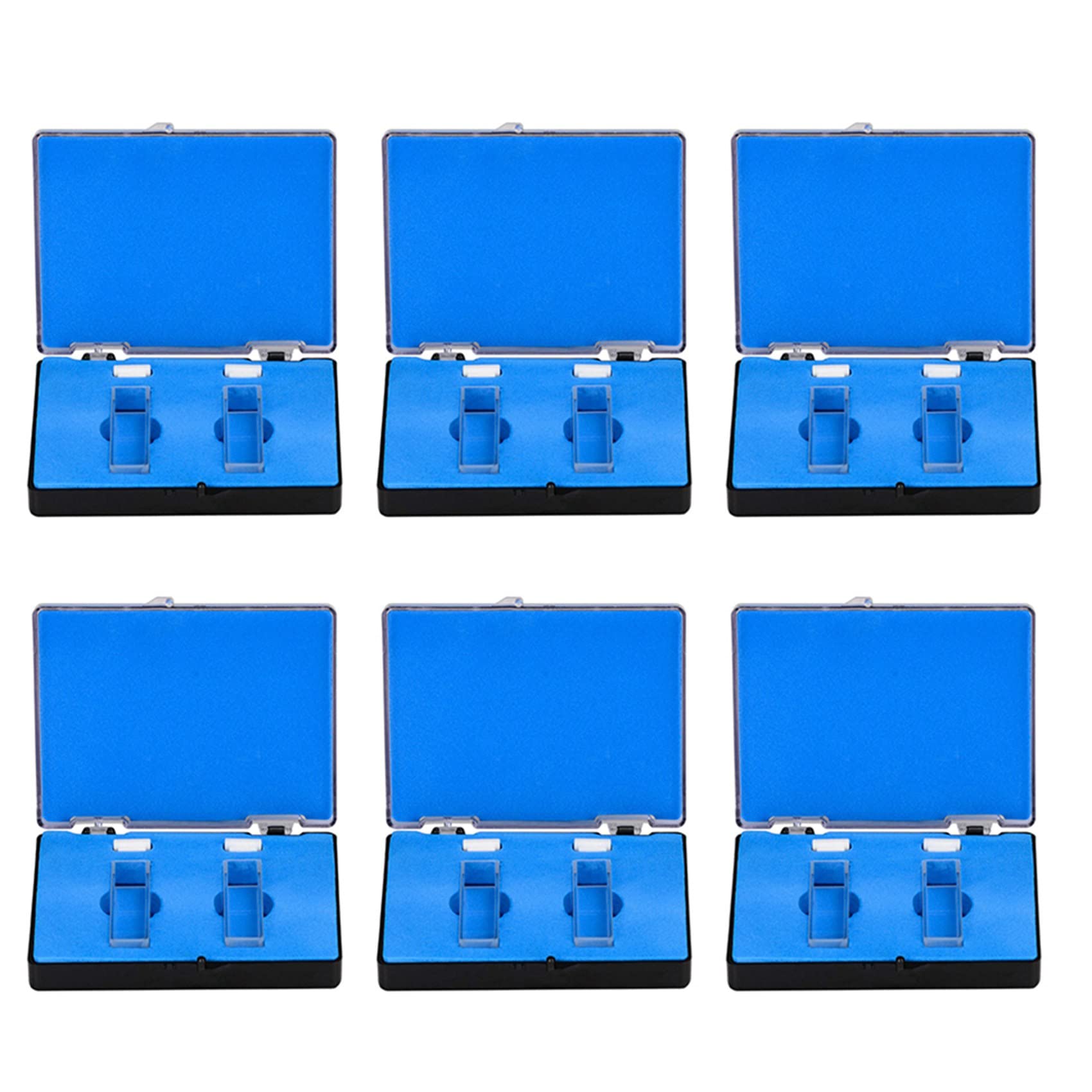 Cuvette Al Quarzo, Cuvette per Spettrofotometro Lunghezza Percorso 10 mm, Altezza 45 mm, Capacità 3,5 Ml - 12 Pezzi
