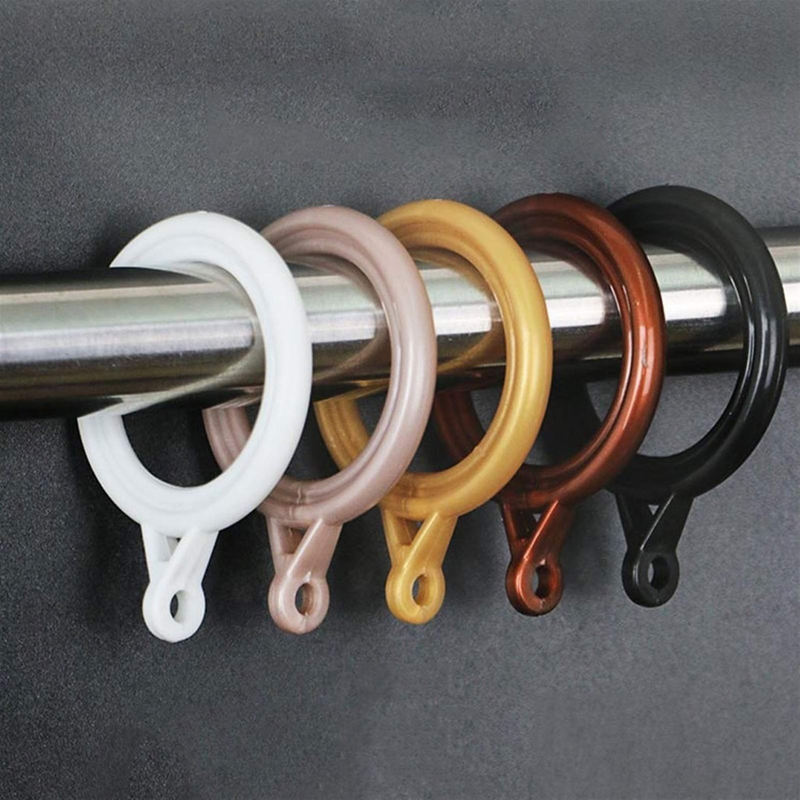 XJPXFQ Anelli per Tende Anelli for Tende da 1,4 Pollici, Anelli di plastica for Anelli a Tenda da Doccia for Bagno Doccia Anelli Clip Finestra(Set of 60)