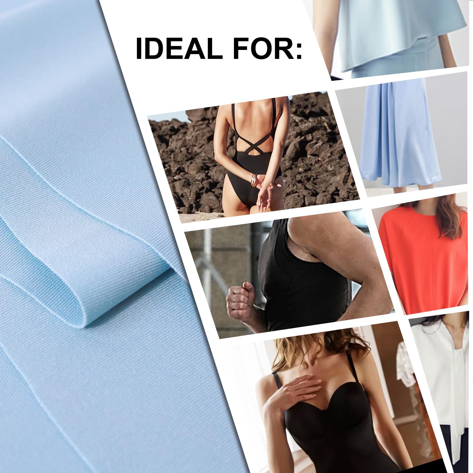 Amazon.com: Nylon Spandex Fabric | 4-Way Stretch Nylon Matte