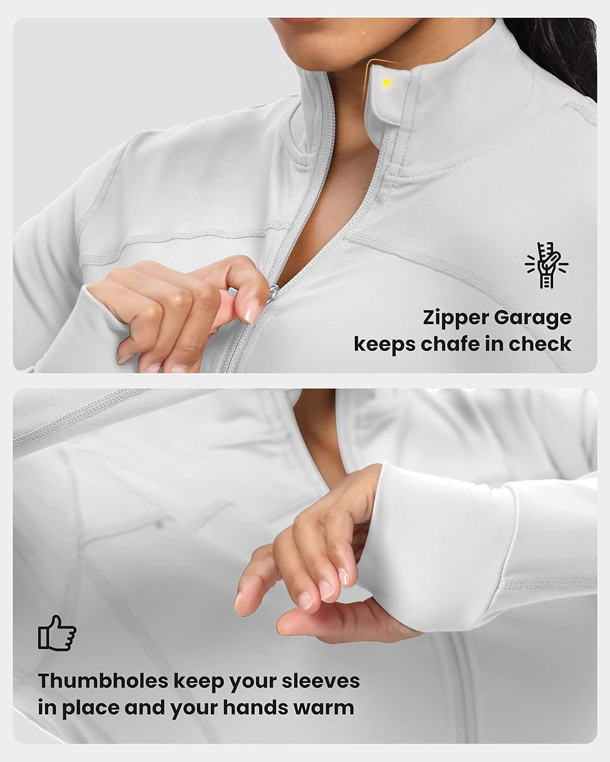 GYM RAINBOW Womens Zip Up Workout Jakcets Lightweight Slim Fit Running Athletic Jackets with Thumb Holes - Image 4