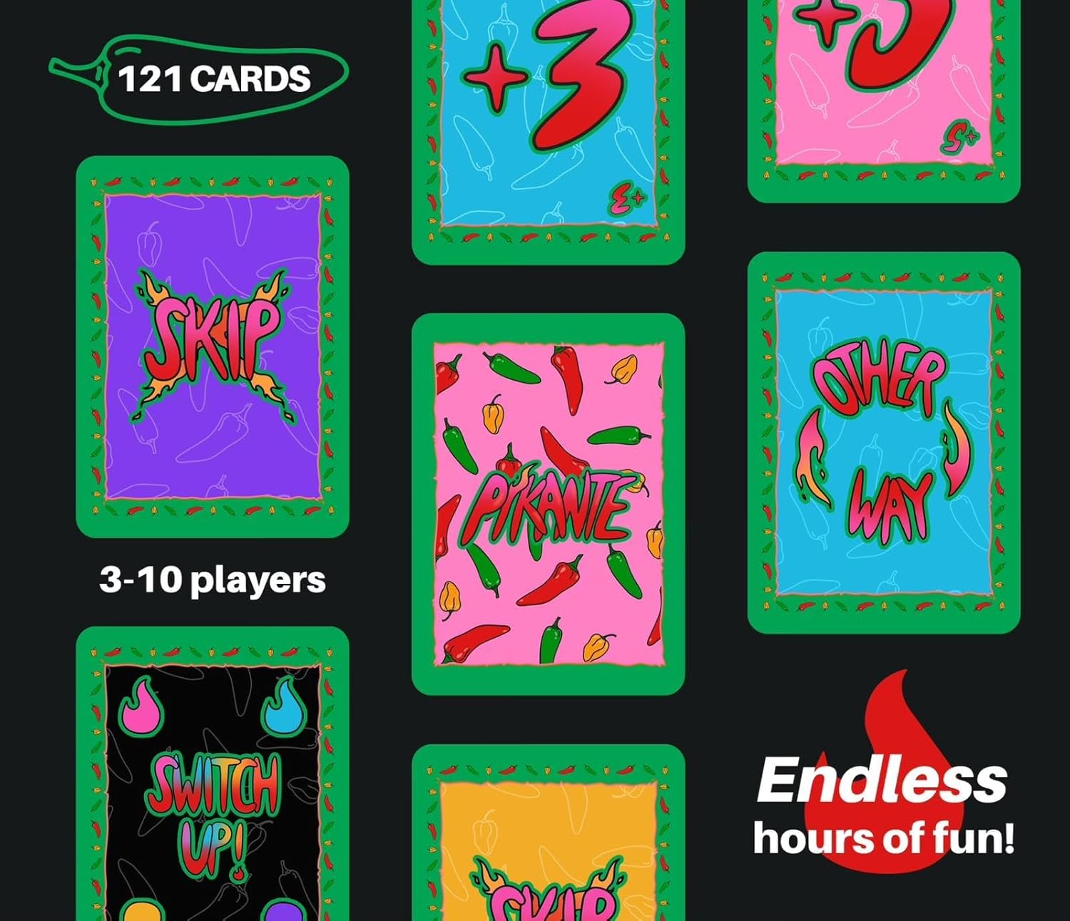 Pikante Card Game - Family-Friendly Night & Holiday Fun, Easy to Learn, Portable with Storage Box, Ideal for Camping & Road Trips, Quick Gameplay for Adults & Teens