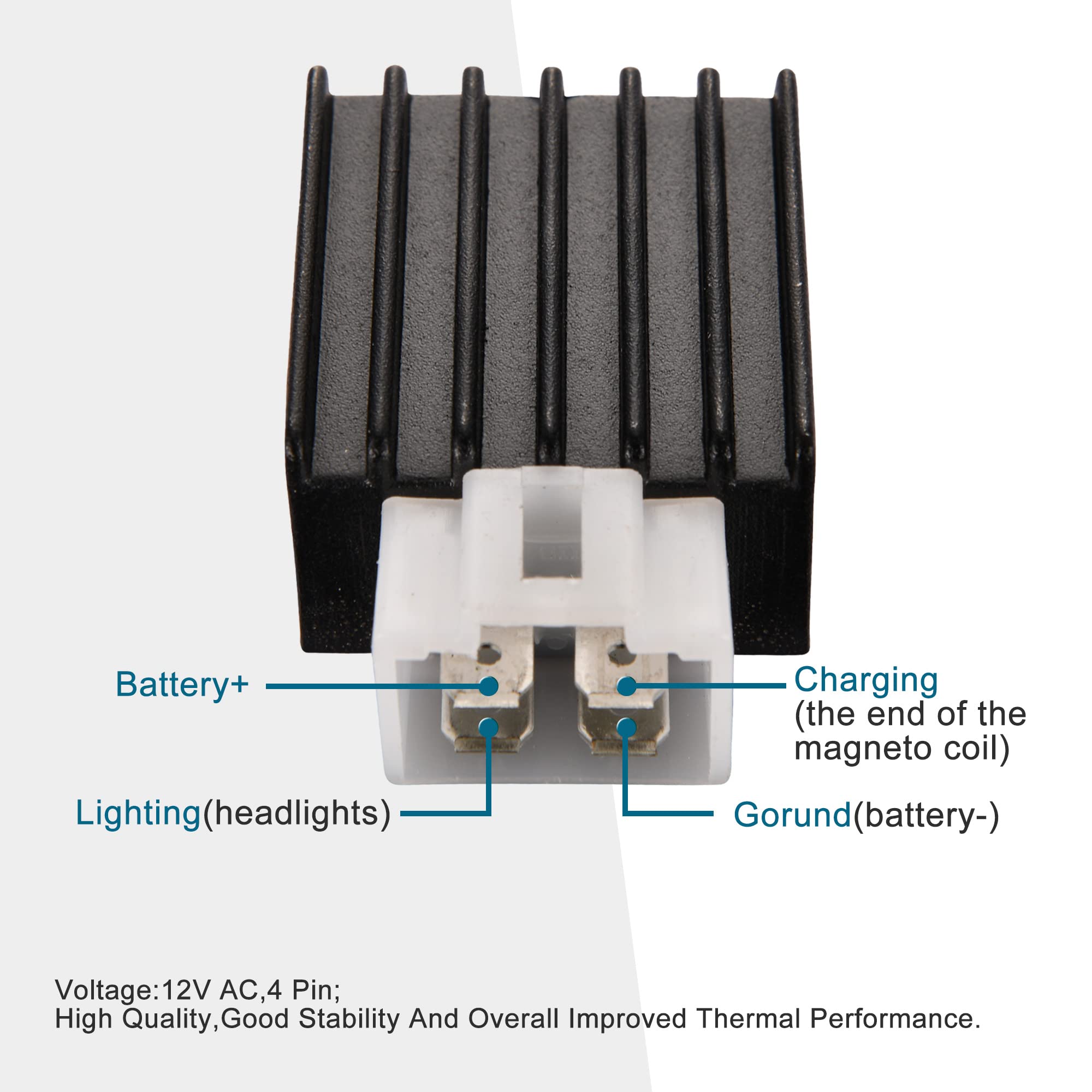 Regulador De Voltaje 12V 4 Pines - Para Scooters GY6