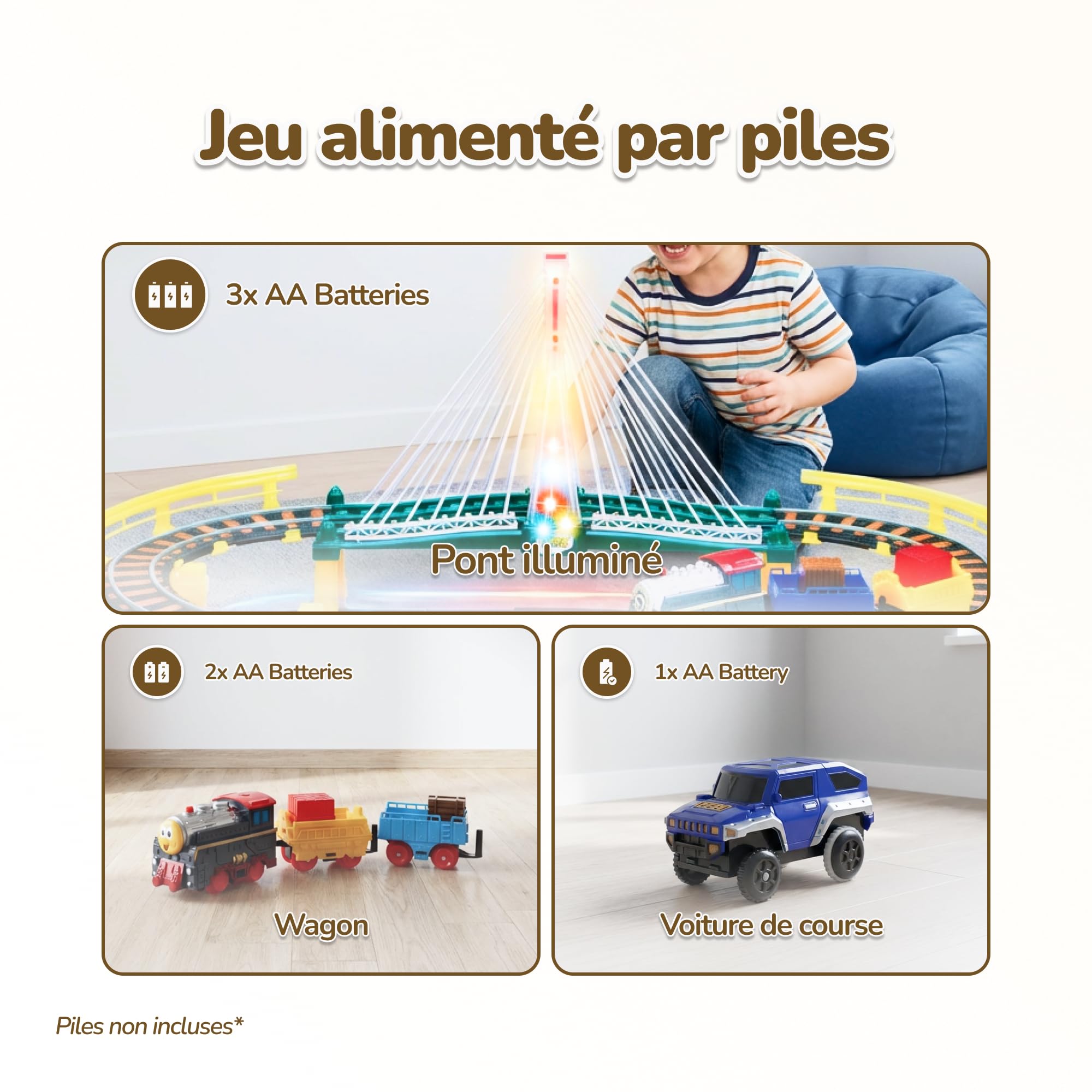 Circuit Électrique 2en1 pour Enfants