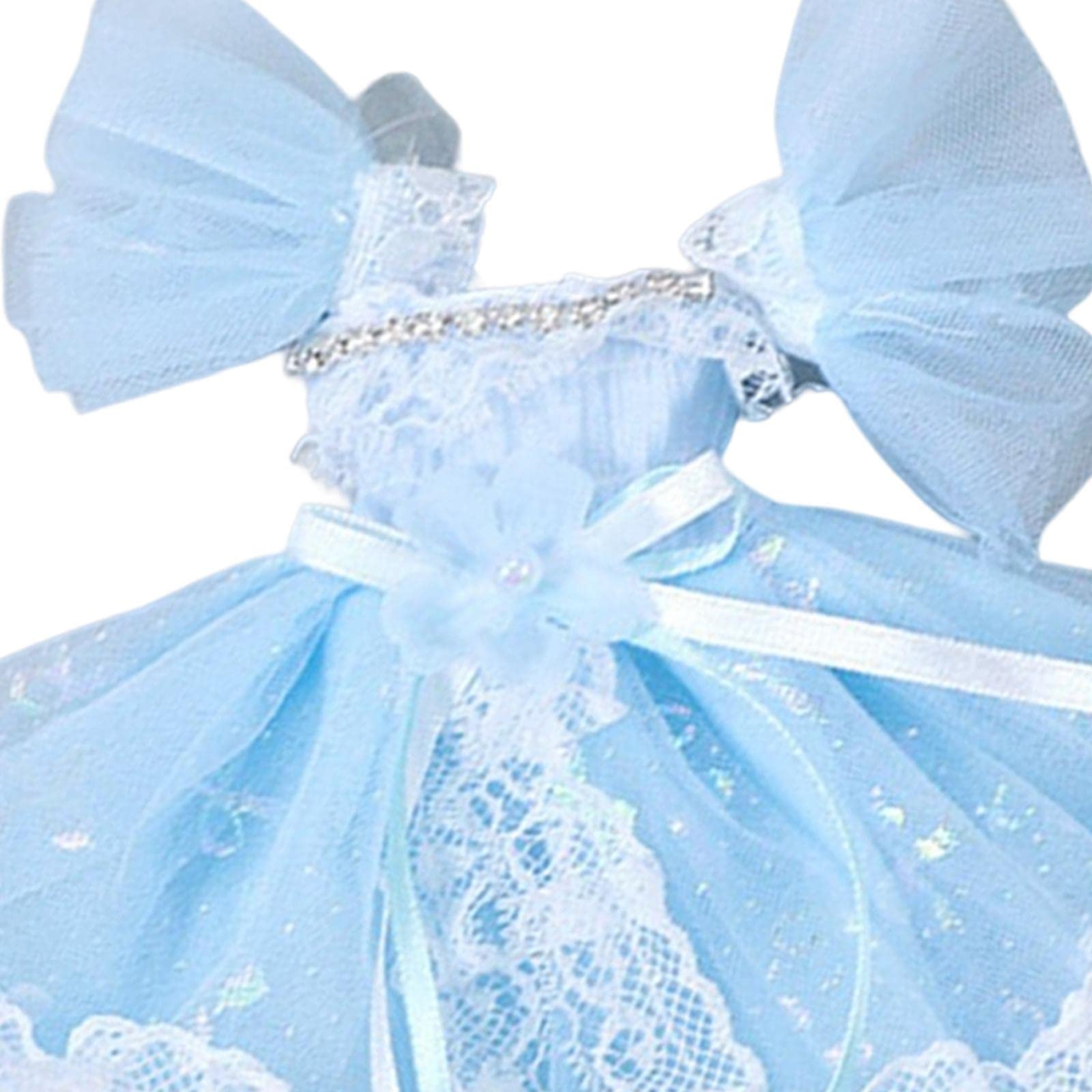10 Set Puppenkleidung Kleid Kostüme Outfits Kollektionen Mode für 30cm Babypuppe Blau Kurzarm