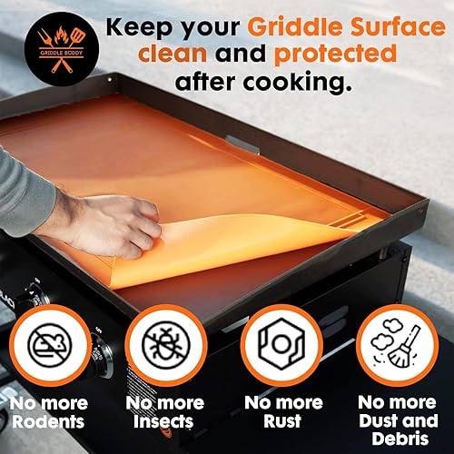 Miniatura 4 de Alfombrilla de silicona de 36 pulgadas, alfombrilla de parrilla Blackstone, cubierta de silicona de grado alimenticio resistente para parrilla
