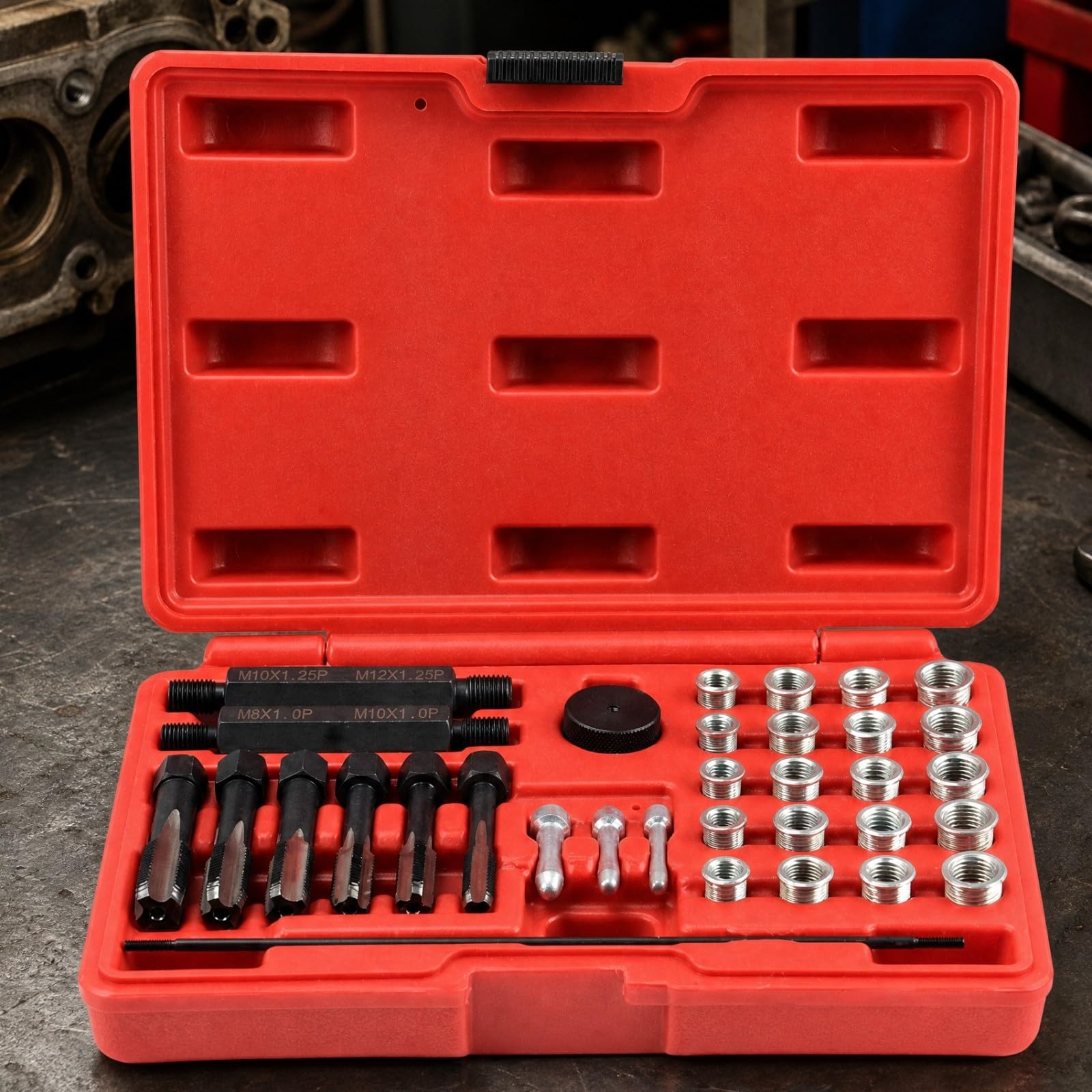 33 Piezas Kit Reparación Bujía Incanscencia Organizado Kit Reparación Bujías Térmicas Práctico