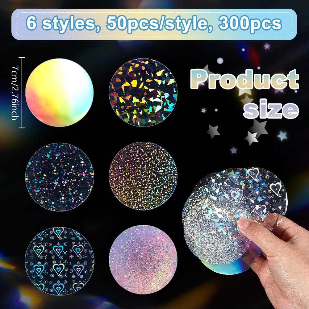 UNICRAFTALE 300 Pezzi 6 Stili Pellicola Protettiva Per Distintivo 70mm Fornitura Per Produttore Di Pulsanti Pellicola Glitter Olografica Per Produttore Di Pulsanti Rotondi 58mm Pezzi Per Fabbricazione