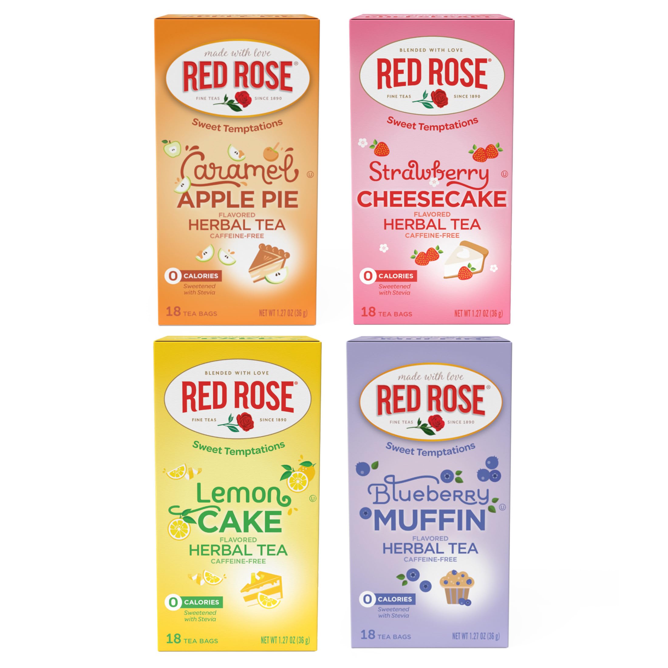 Amazon.com : Red Rose Sweet Temptations Dessert Tea Variety Pack