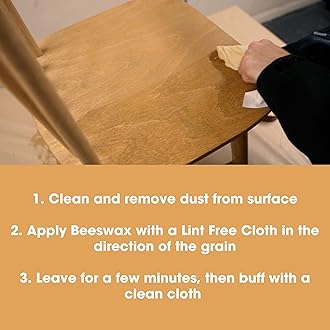 Furniture Clinic Natural Oak Coloured Beeswax Polish for Wood & Furniture - 200ml – (Package may vary)