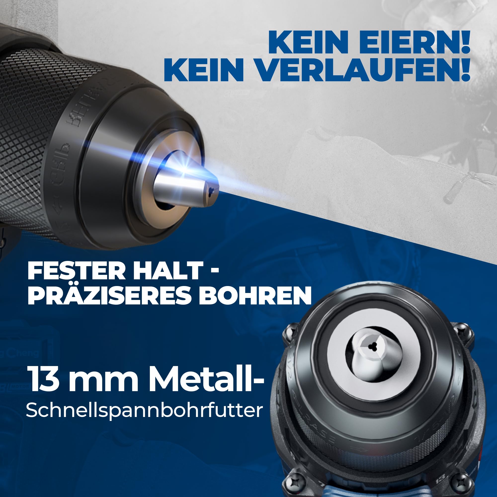 Dong Cheng Akku-Schlagbohrschrauber 20V Brushless 90Nm 1×4.0Ah Akku 19+2 Drehmomenteinstellung 13mm Bohrfutter 2 Gänge inkl Koffer