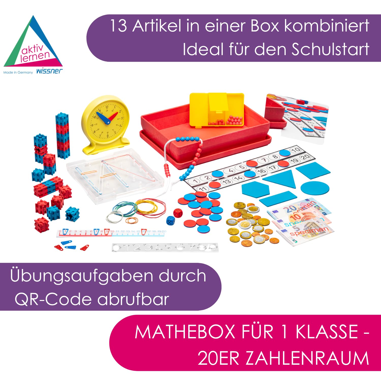 Amazon.co.jp: Wissner aktiv lernen 080150.000 算数箱 小学校1年生用